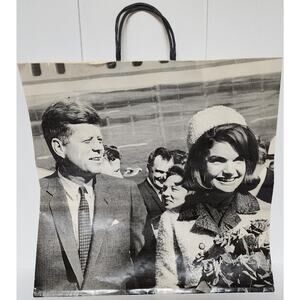 JFK Sixth Floor Museum Vintage Bag + 2002 Kennedy Coin Ad